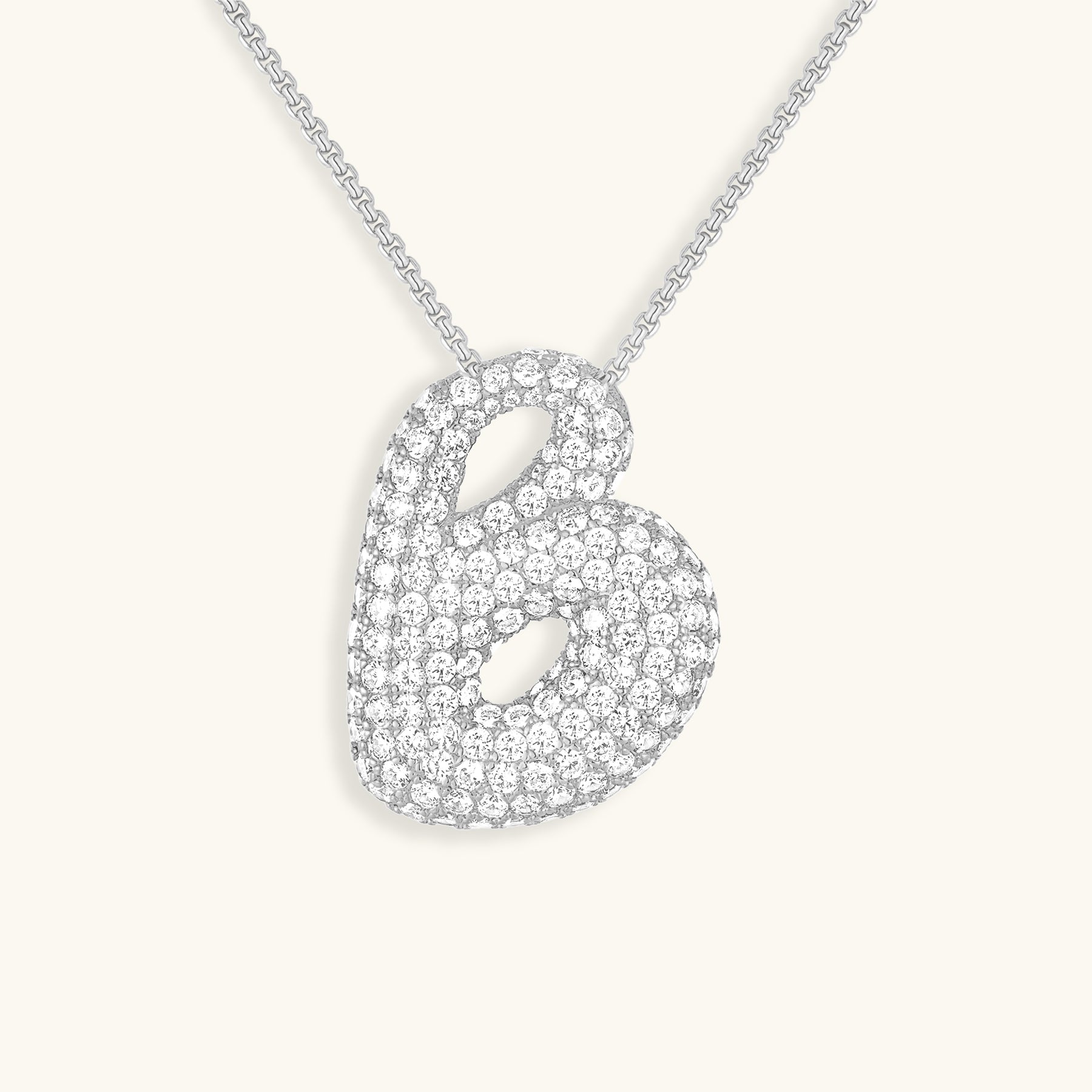 BUBBLE | Initiaal Diamant Ketting