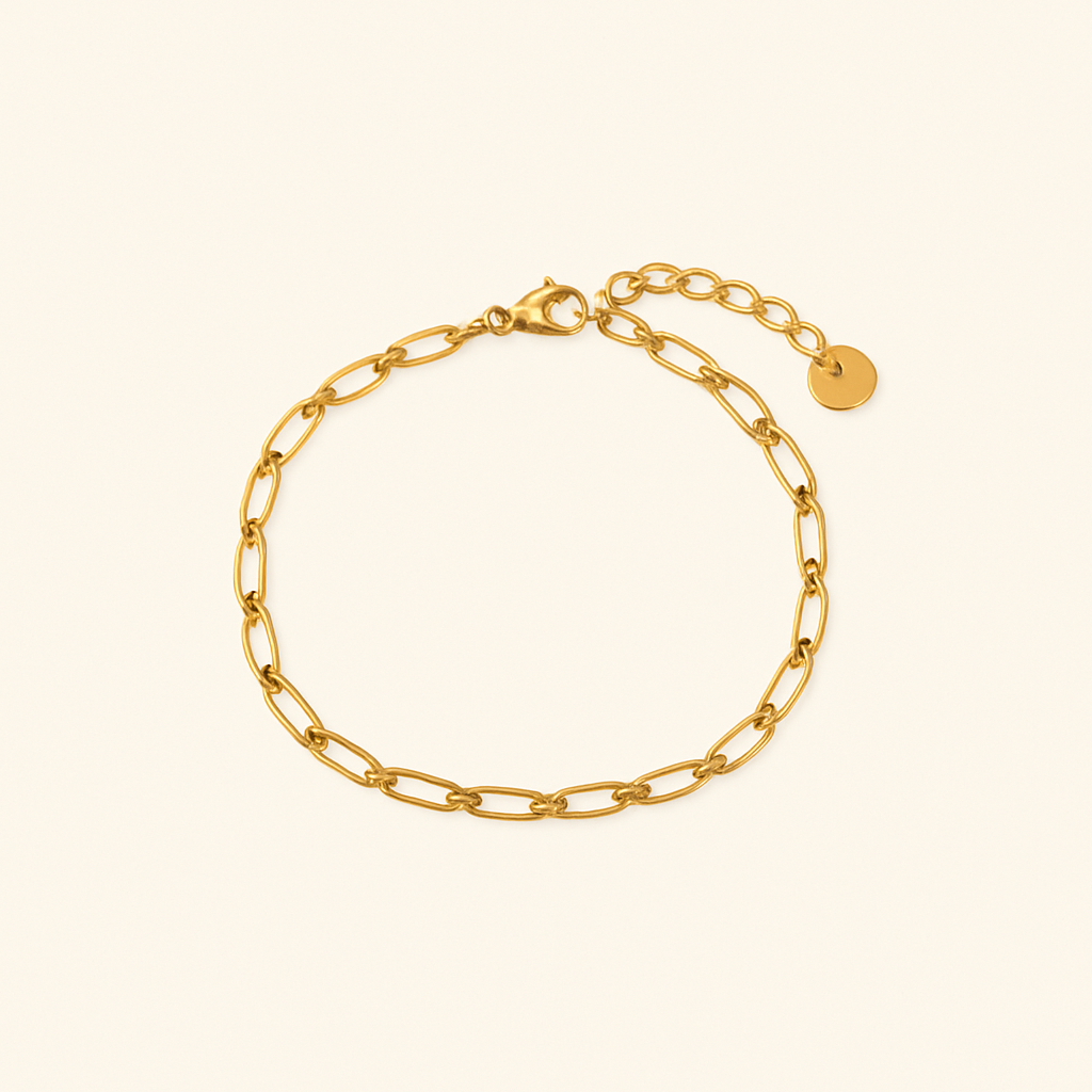 MAUI Gouden Paperclip Armband