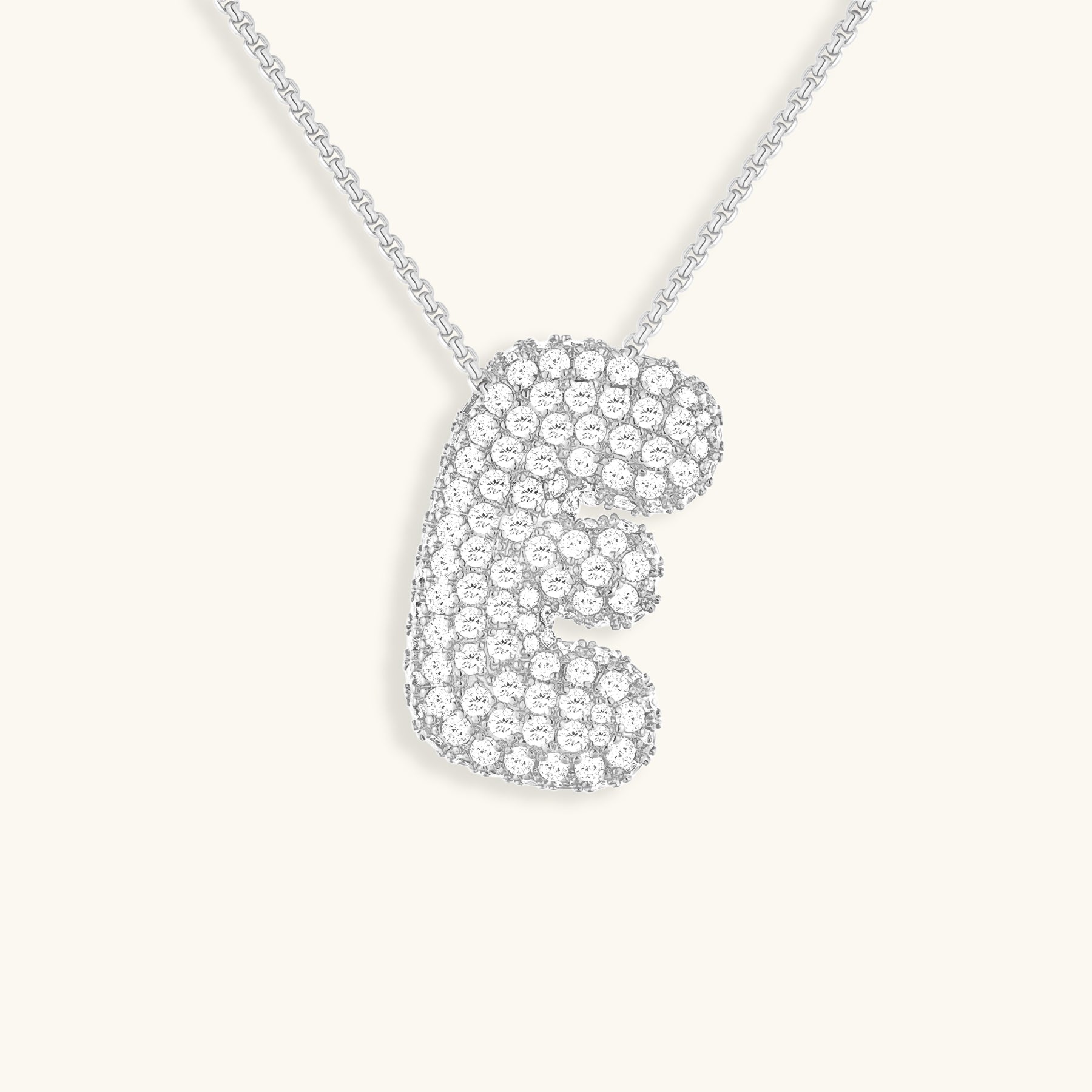 BUBBLE | Initiaal Diamant Ketting