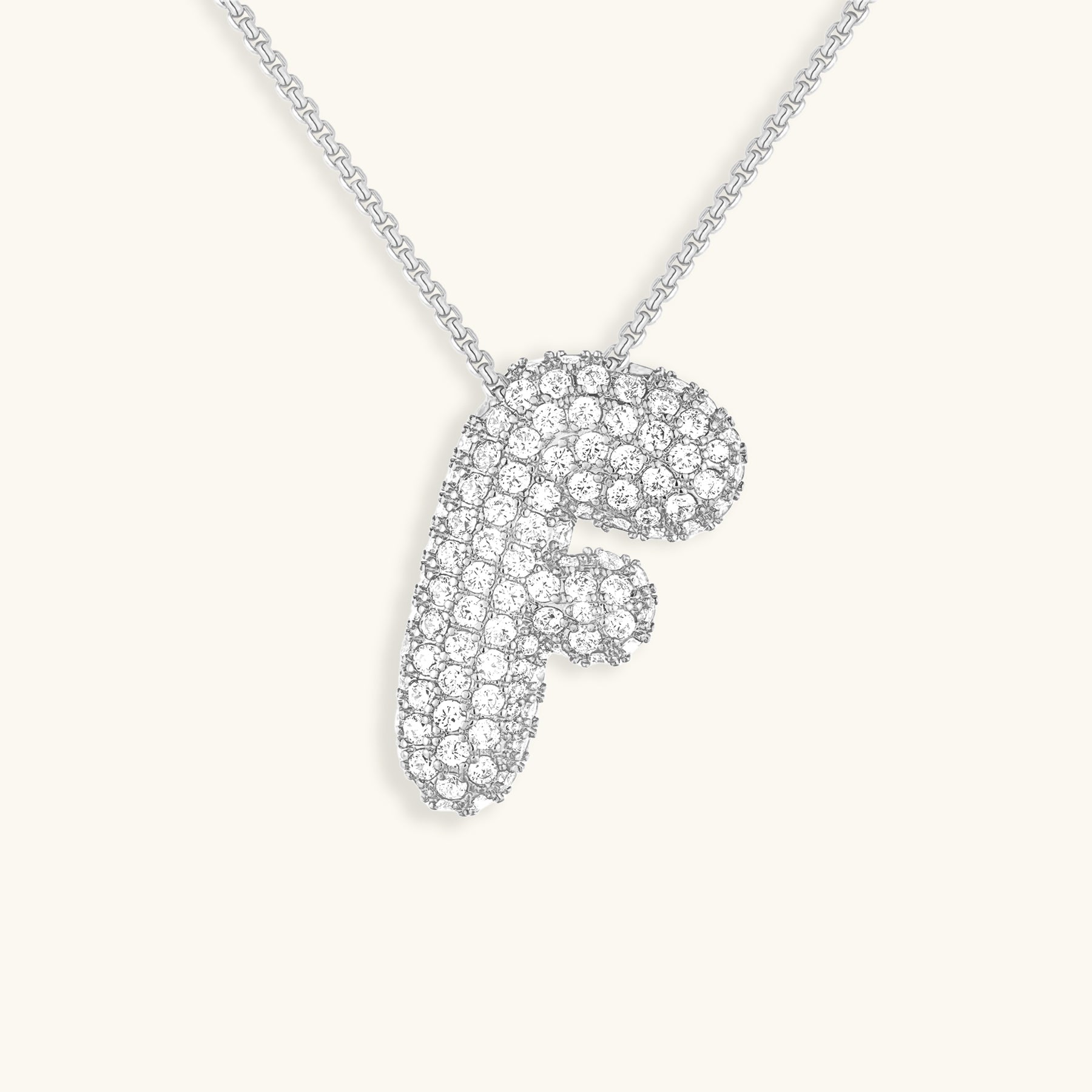 BUBBLE | Initiaal Diamant Ketting