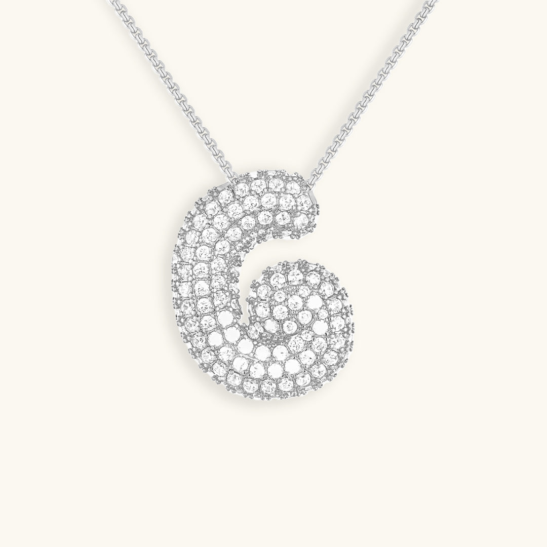 BUBBLE | Initiaal Diamant Ketting