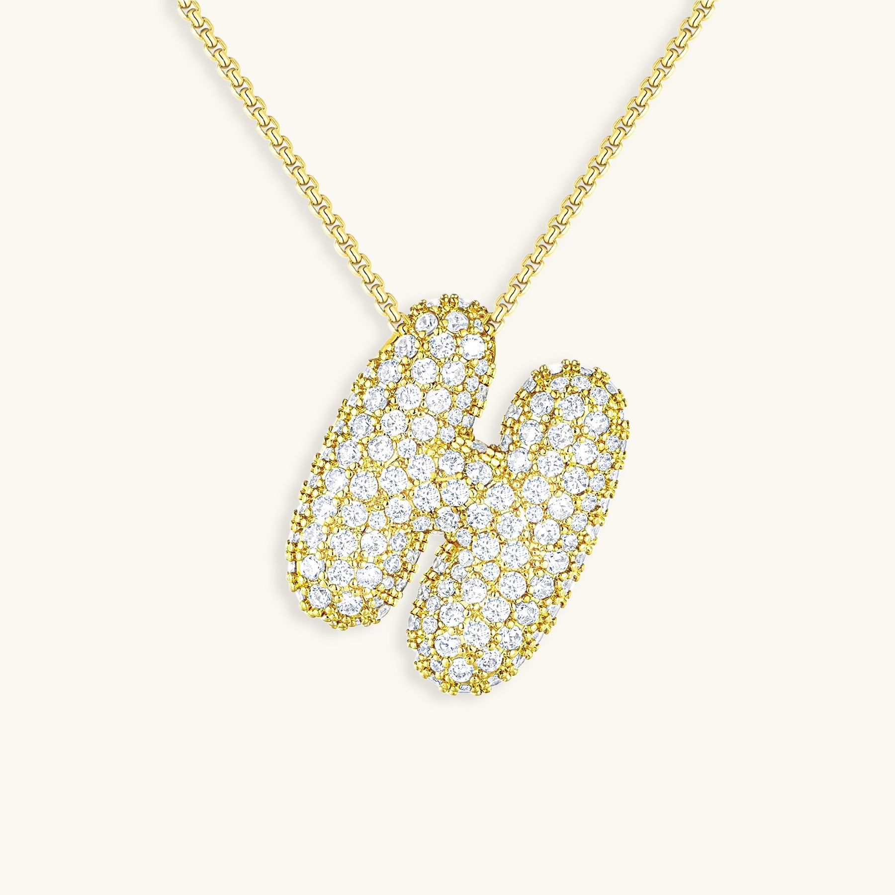 BUBBLE | Initiaal Diamant Ketting