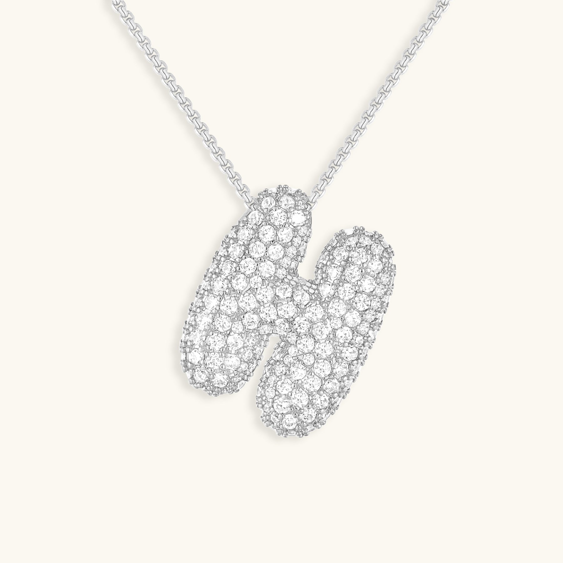 BUBBLE | Initiaal Diamant Ketting