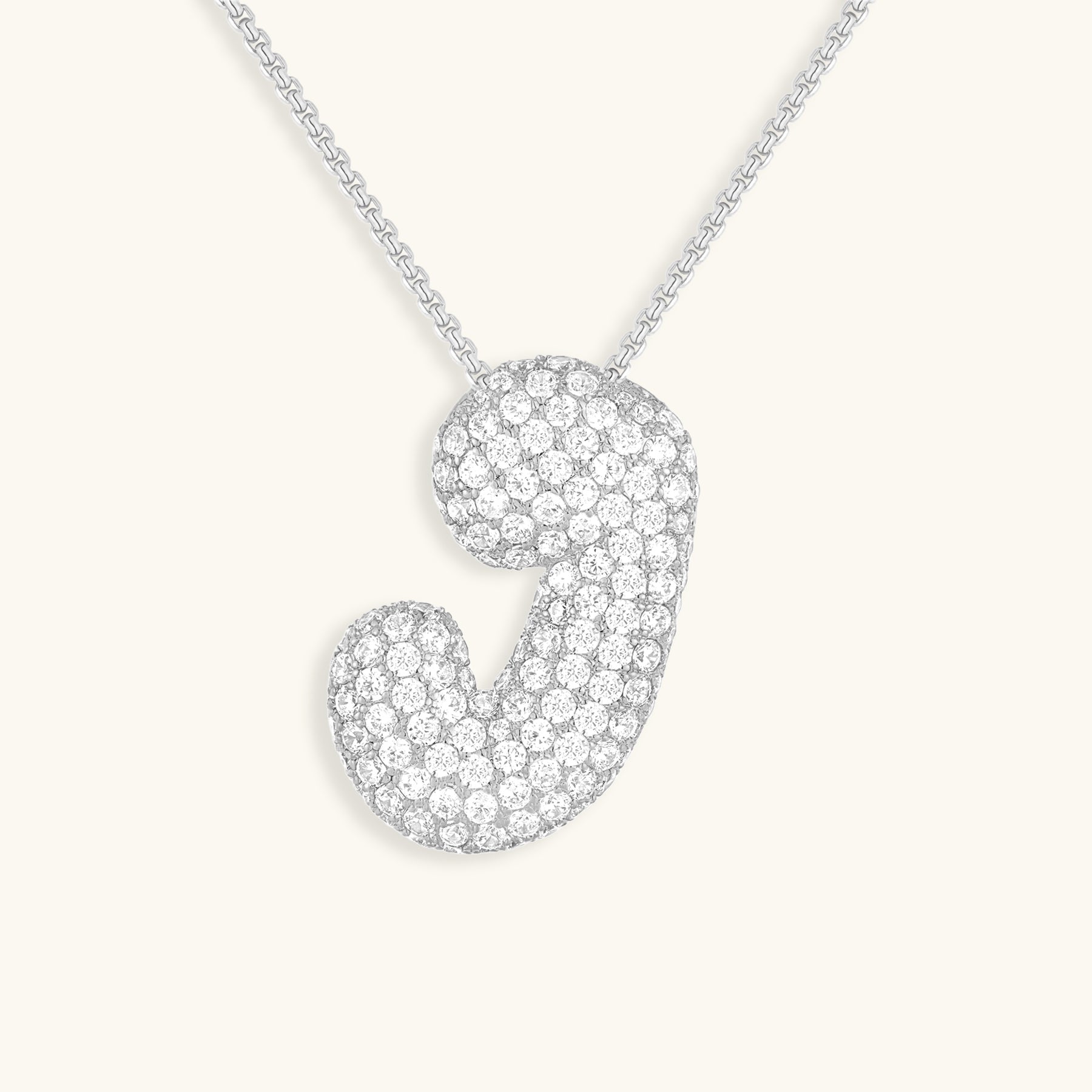 BUBBLE | Initiaal Diamant Ketting