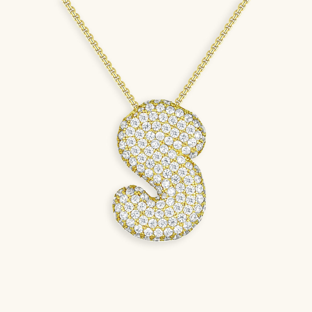 BUBBLE | Initiaal Diamant Ketting