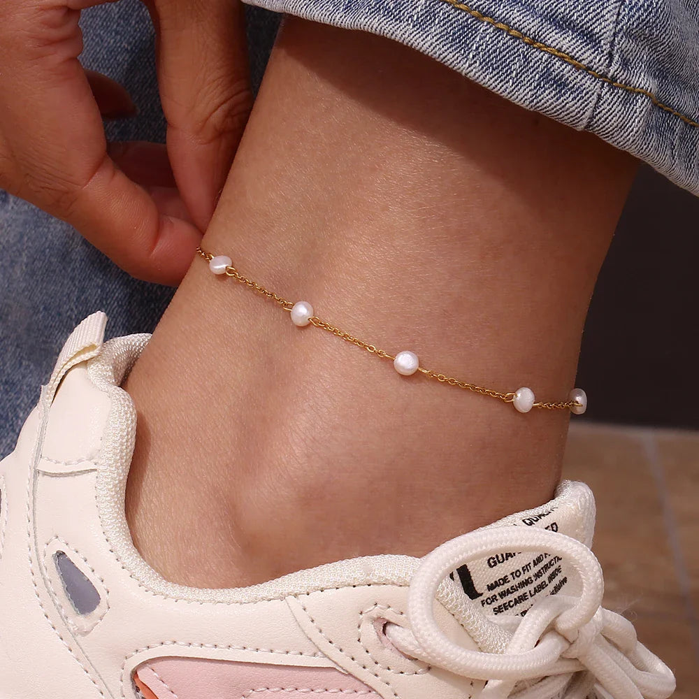 CALI Parel Anklet | Goud