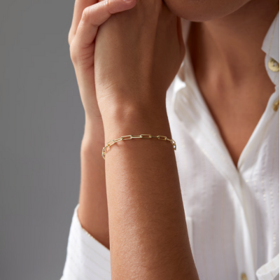 MAUI Gouden Paperclip Armband