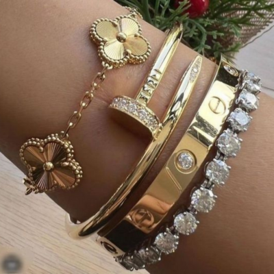 KLAVER Armband | Goud