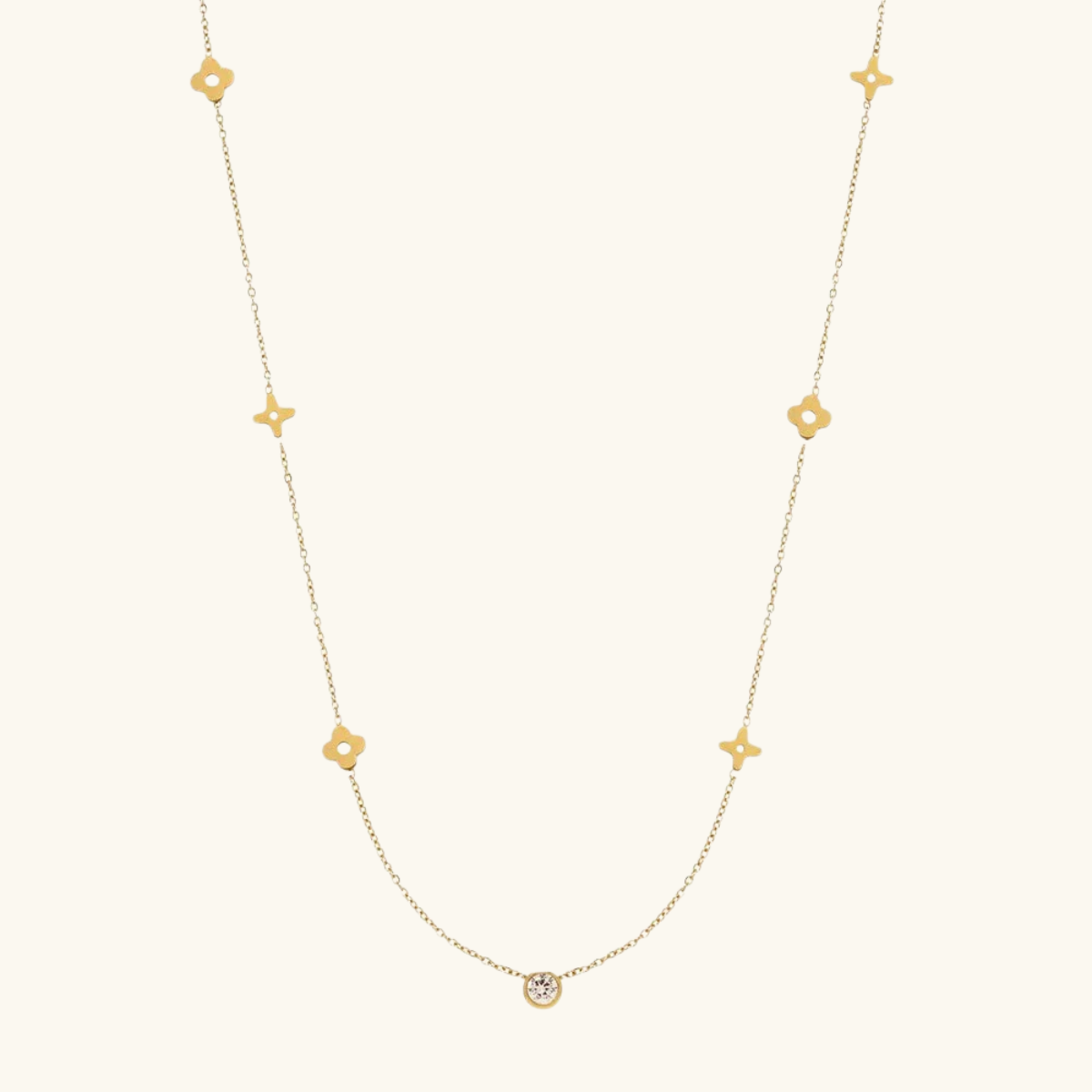 CARRIE Klaver Ketting | Goud