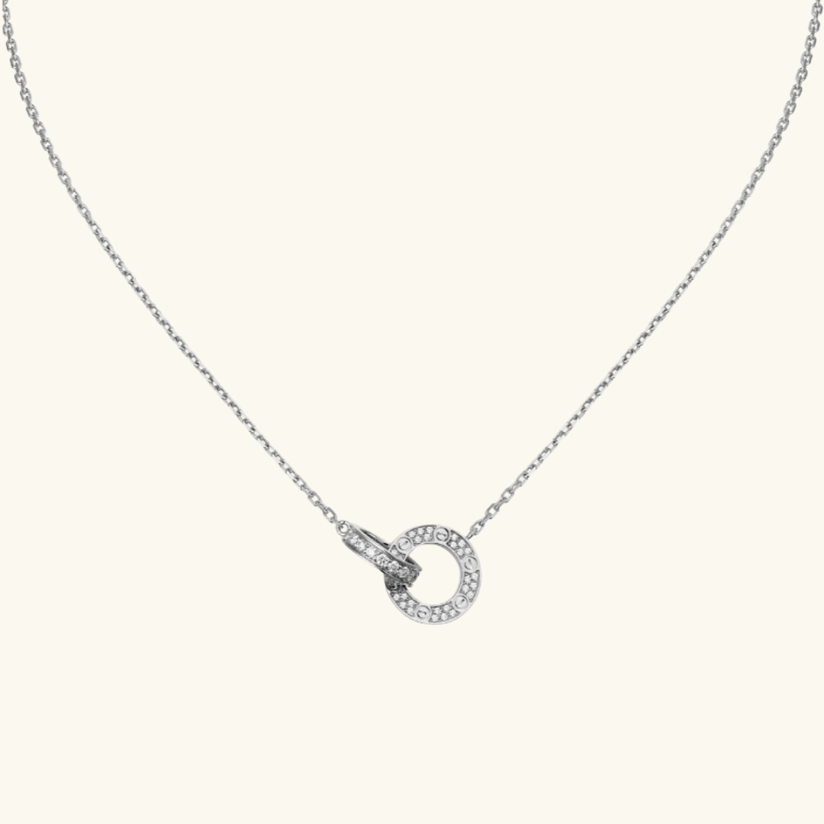 AVA ALINE Ketting | Diamant Zilver