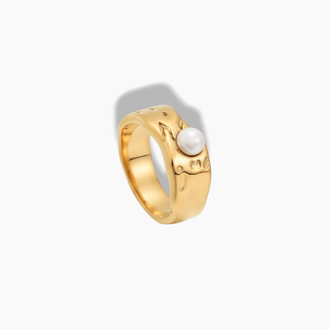 LAVA DE ORO Parel Ring | Goud